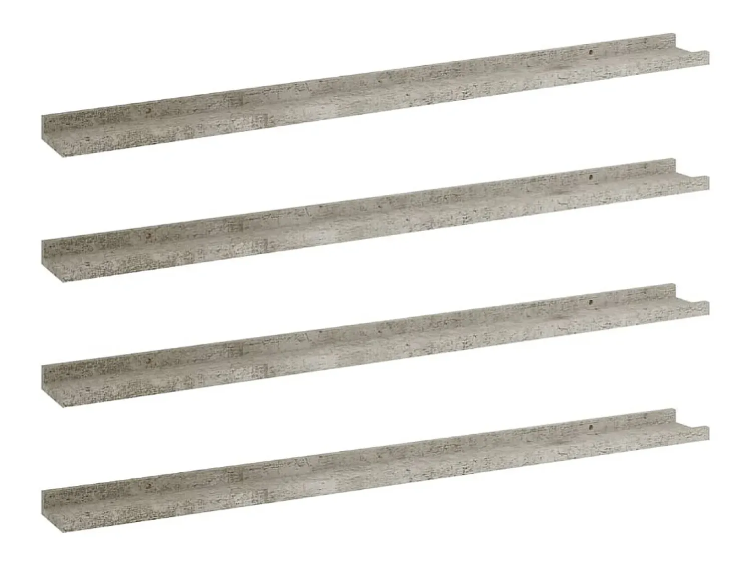 Prateleiras de parede 4 pcs 100x9x3 cm cimento PT851197^ Prateleira