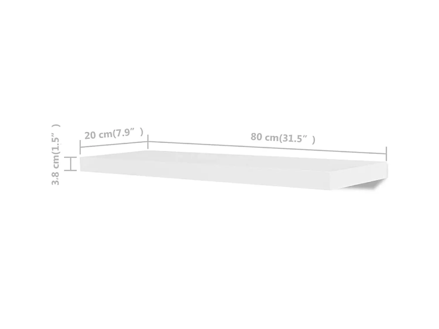 Best Prateleiras de parede 4 pcs 80 cm PT799507 Branco