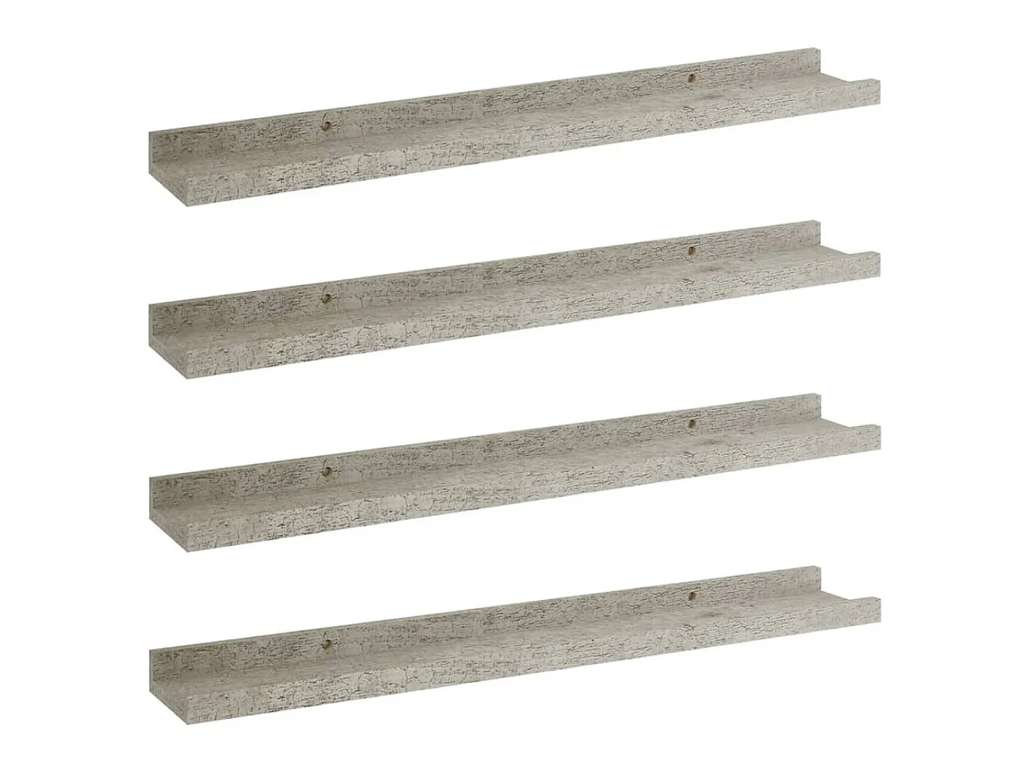 Prateleiras de parede 4 pcs 60x9x3 cm cimento PT790175^ Prateleira