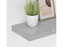 Prateleira|vidaxl Prateleiras de parede 2 pcs 80x23,5x3,8cm MDF -cimento Cinzento