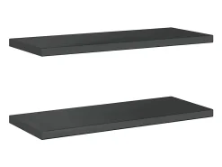 vidaxl Prateleiras de parede 2 pcs 75x30x3 cm aço inoxidável prateado^ Prateleira