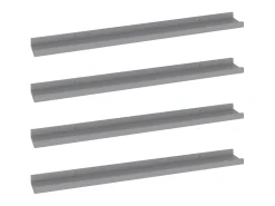 Prateleira* Prateleiras de parede 4 pcs 80x9x3 cm PT367106 Cinzento