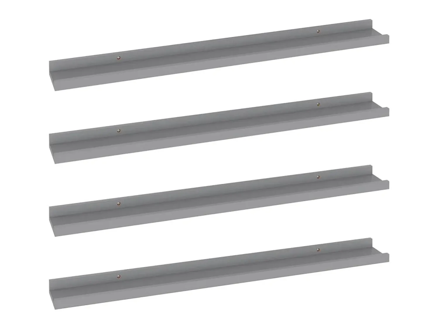 Prateleira* Prateleiras de parede 4 pcs 80x9x3 cm PT367106 Cinzento