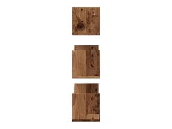 vidaxl Prateleiras de parede 3 pcs derivados de madeira madeira velha^ Prateleira