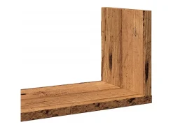 vidaxl Prateleiras de parede 3 pcs derivados de madeira madeira velha^ Prateleira