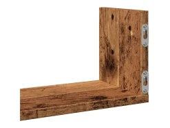 vidaxl Prateleiras de parede 3 pcs derivados de madeira madeira velha^ Prateleira