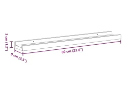 Prateleira|vidaxl Prateleiras de parede 2 pcs 60x9x3 cm brilhante Branco