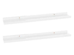 Prateleira|vidaxl Prateleiras de parede 2 pcs 60x9x3 cm brilhante Branco