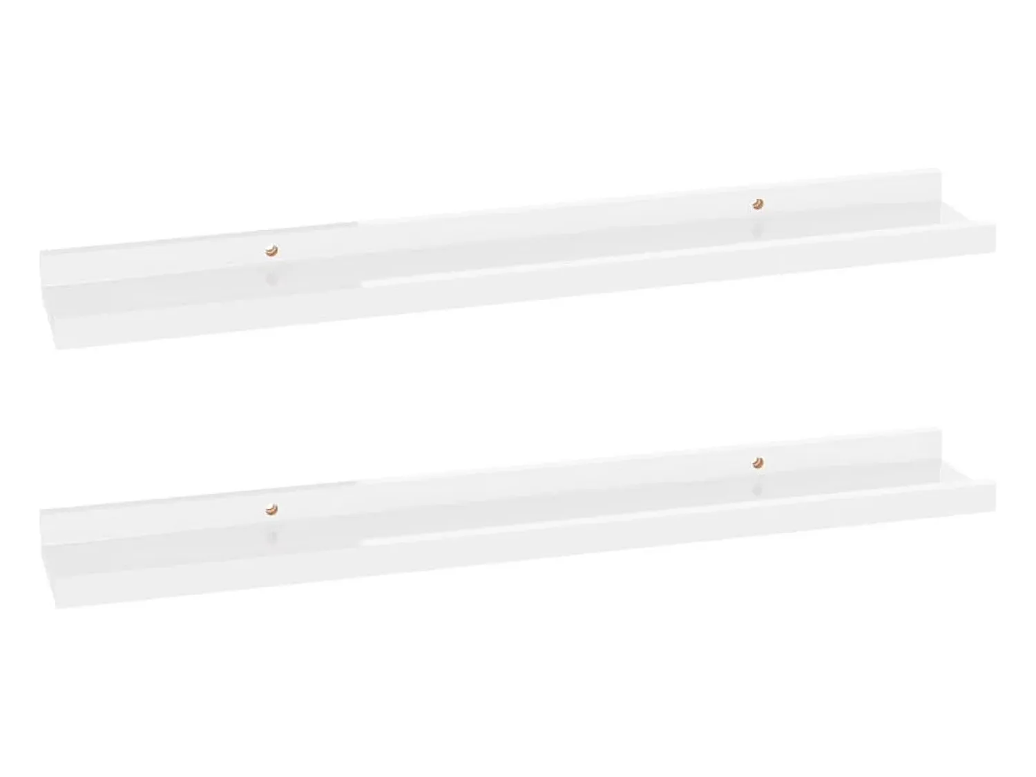 Prateleira|vidaxl Prateleiras de parede 2 pcs 60x9x3 cm brilhante Branco