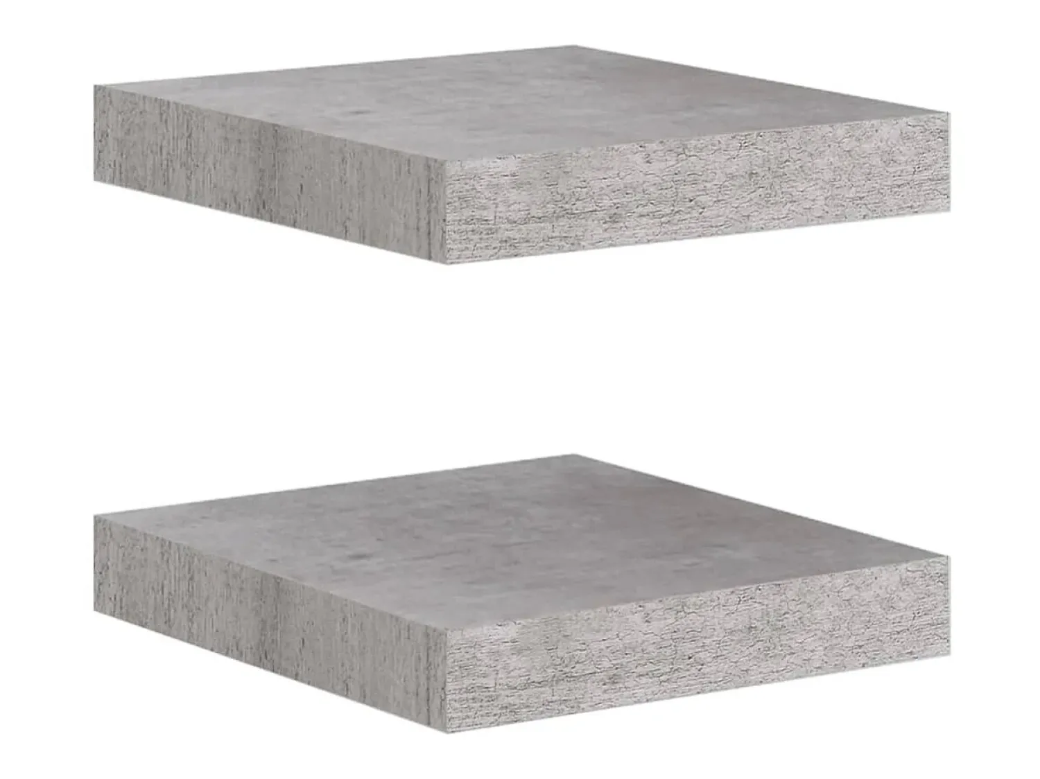 Prateleira* Prateleiras de parede 2 pcs 23x23,5x3,8cm MDF -cimento PT124540 Cinzento