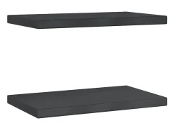 Sale vidaxl Prateleiras de parede 2 pcs 50x30x3 cm aço inoxidável prateado Preto
