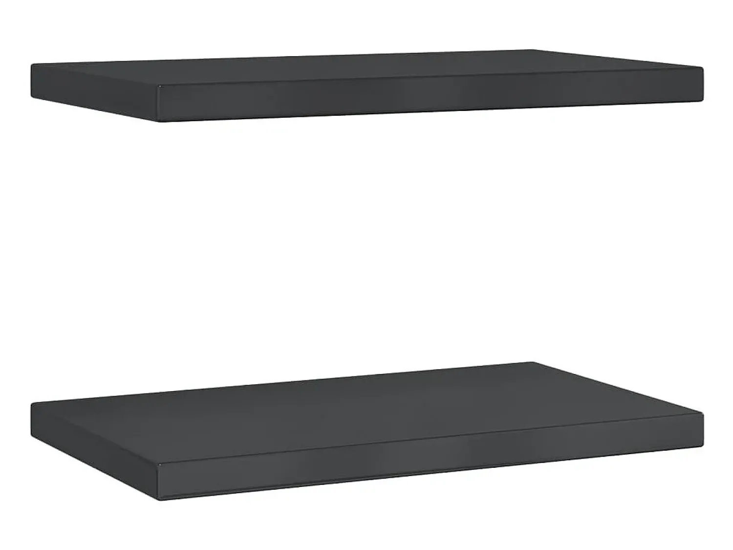 Sale vidaxl Prateleiras de parede 2 pcs 50x30x3 cm aço inoxidável prateado Preto
