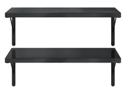 Online Prateleiras de parede 2 pcs 75x40 cm aço inoxidável prateado PT574894 Preto