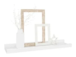 Clearance Prateleiras de parede 4 pcs 40x9x3 cm brilhante PT143226 Branco