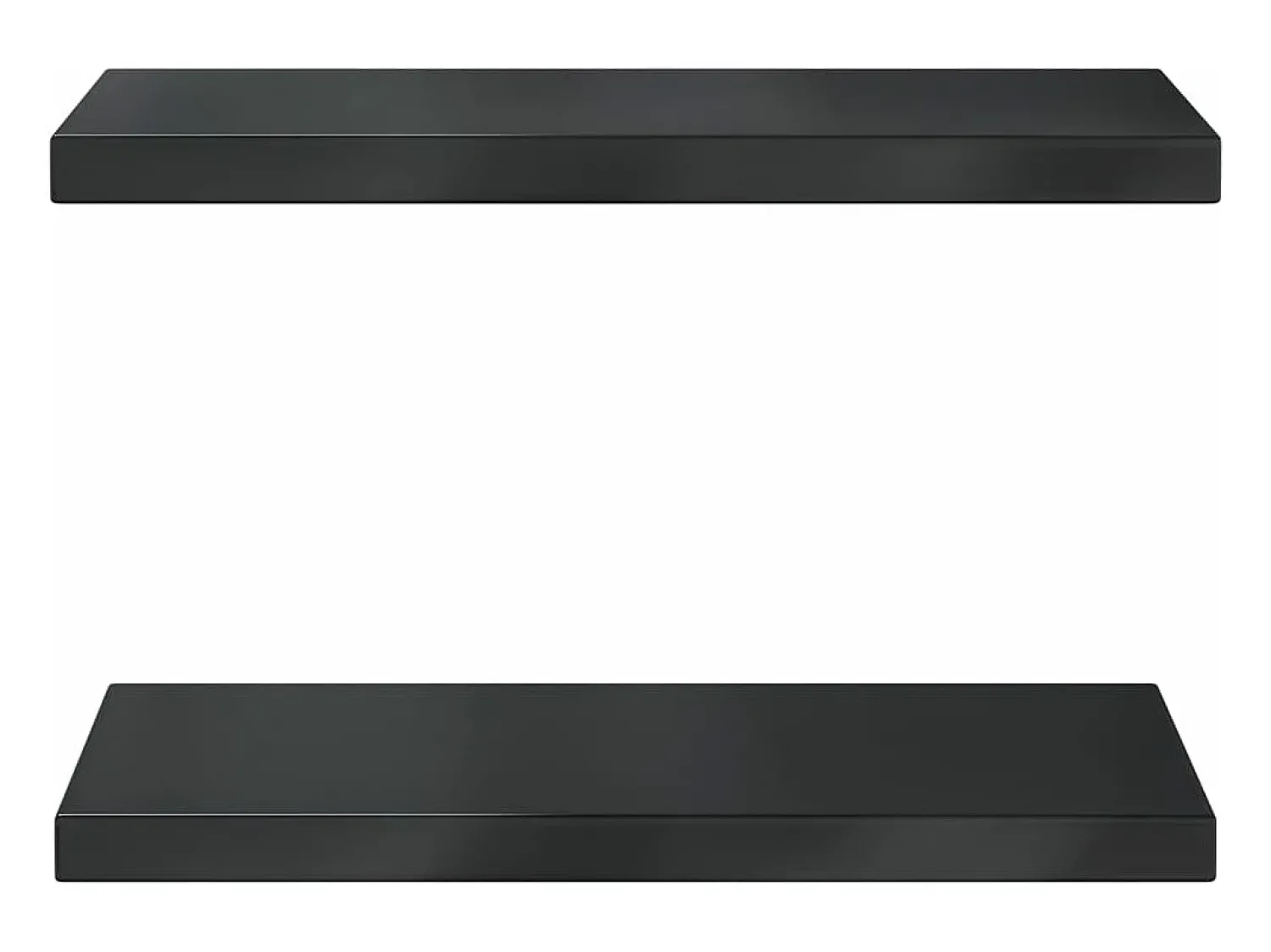 Prateleira| Prateleiras de parede 2 pcs 50x23,5x3cm aço inoxidável prateado PT100762 Preto