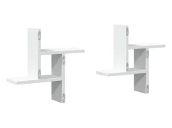 Prateleira*vidaxl Prateleiras de parede 2 pcs 38x12x38cm derivados madeira Branco