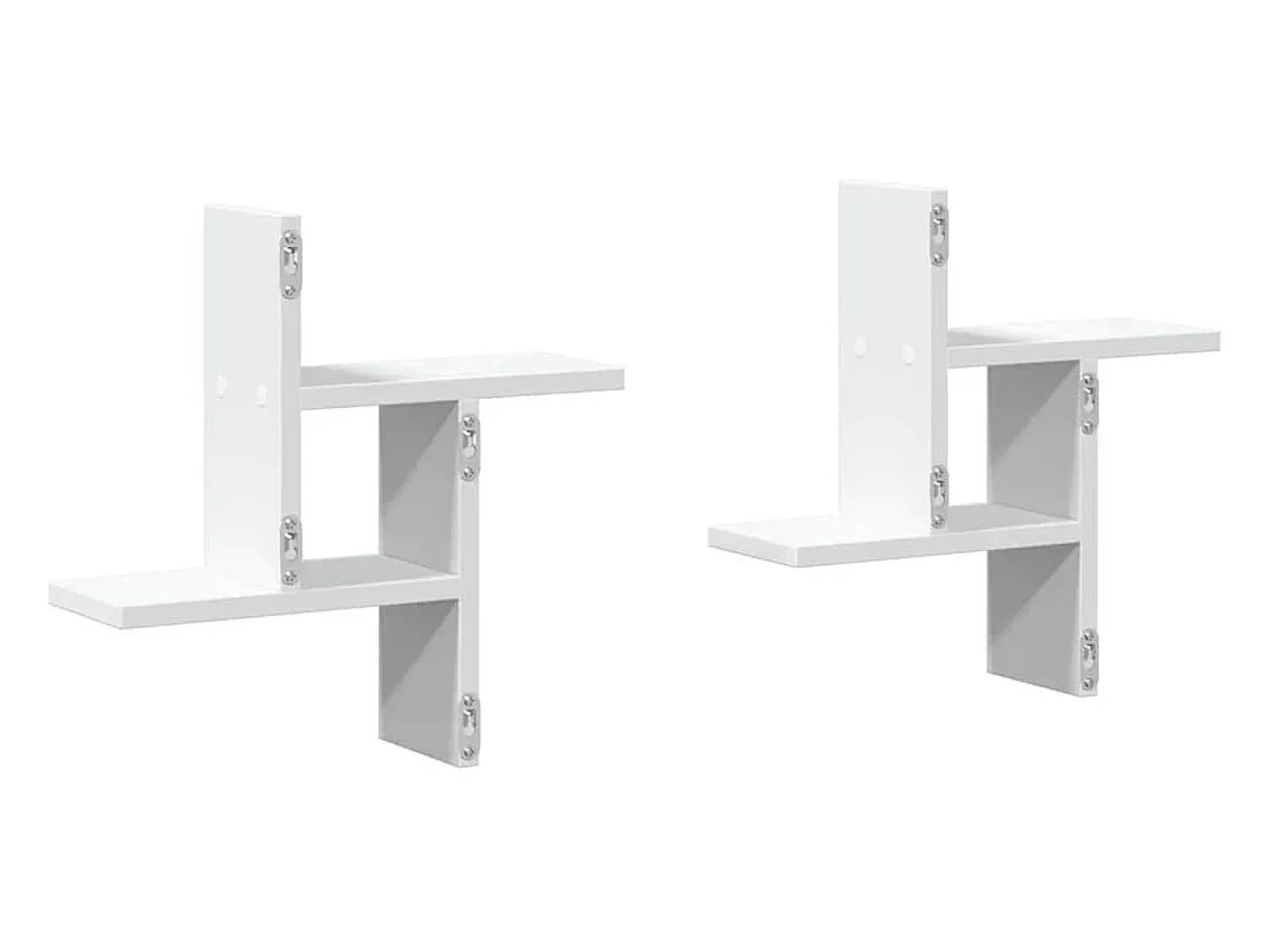 Prateleira*vidaxl Prateleiras de parede 2 pcs 38x12x38cm derivados madeira Branco