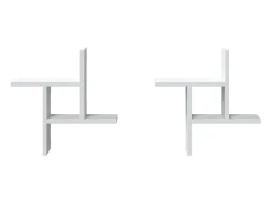 Prateleira*vidaxl Prateleiras de parede 2 pcs 38x12x38cm derivados madeira Branco