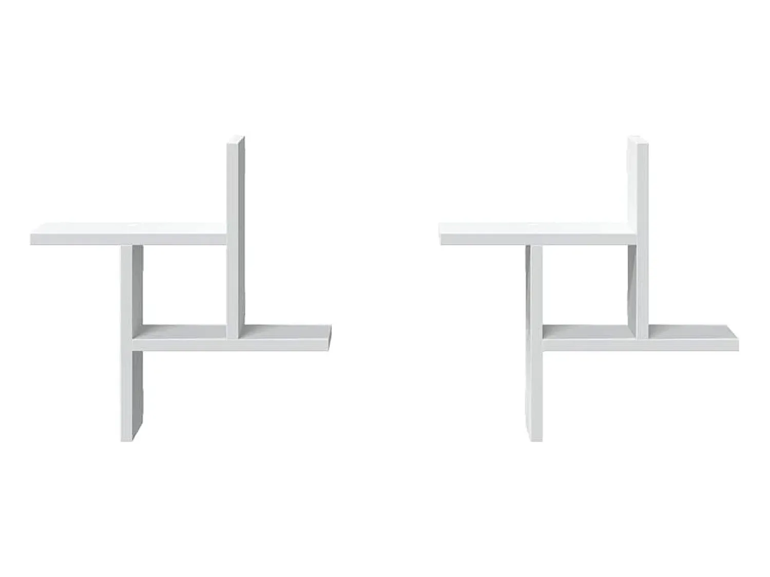 Prateleira*vidaxl Prateleiras de parede 2 pcs 38x12x38cm derivados madeira Branco