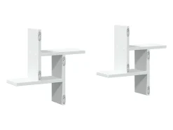 Prateleira*vidaxl Prateleiras de parede 2 pcs 38x12x38cm derivados madeira Branco
