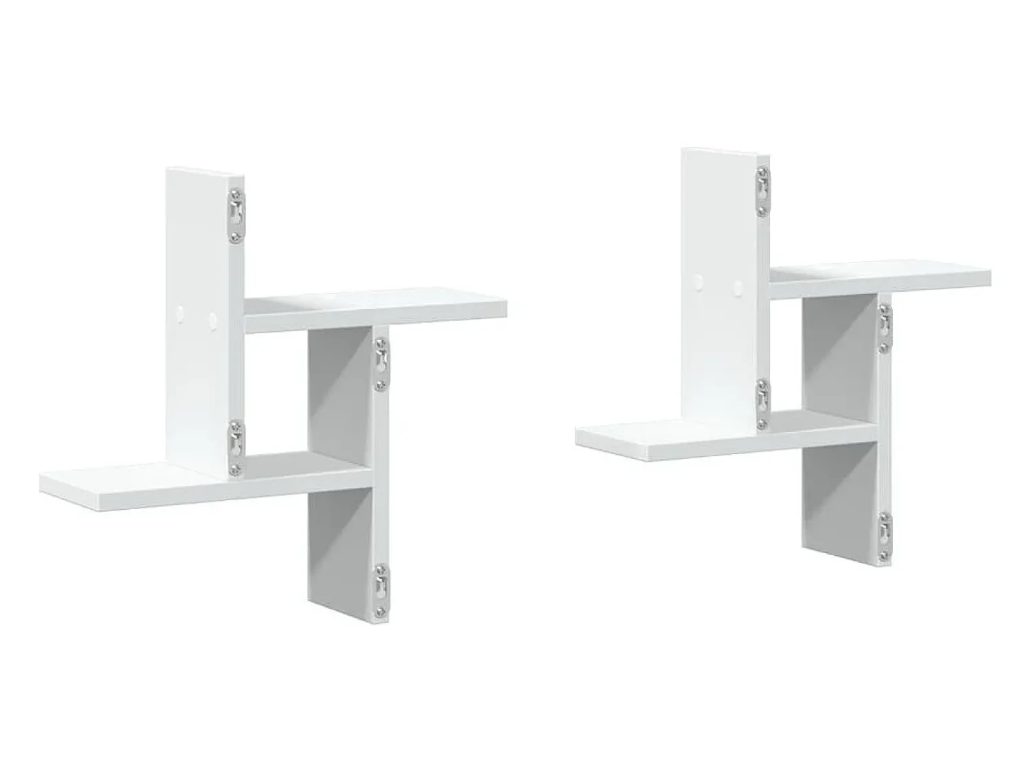 Prateleira*vidaxl Prateleiras de parede 2 pcs 38x12x38cm derivados madeira Branco