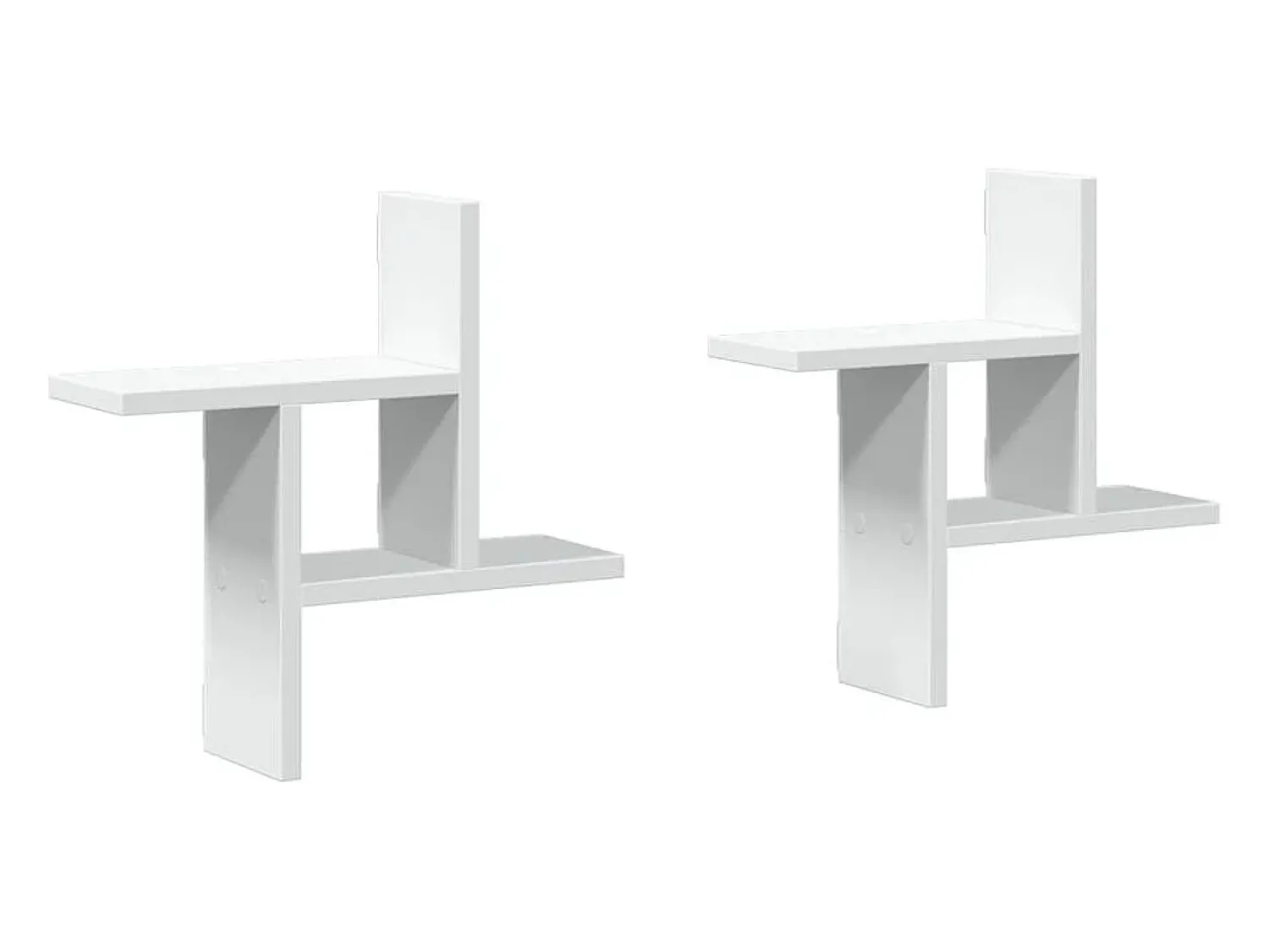 Prateleira*vidaxl Prateleiras de parede 2 pcs 38x12x38cm derivados madeira Branco