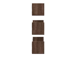 Discount vidaxl Prateleiras de parede 3 pcs derivados madeira carvalho Castanho