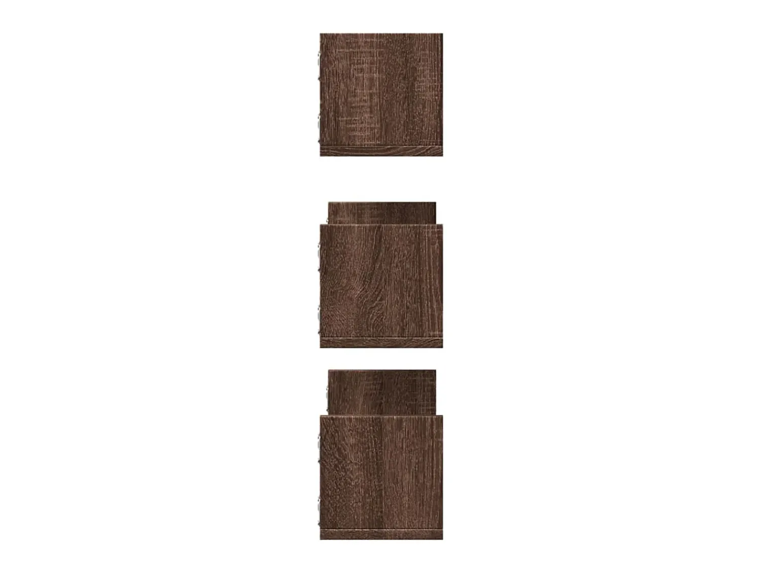 Discount vidaxl Prateleiras de parede 3 pcs derivados madeira carvalho Castanho