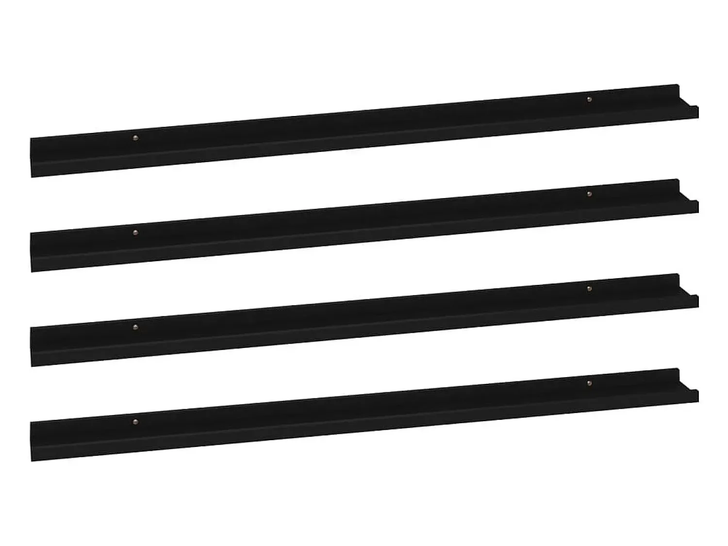 Prateleira* Prateleiras de parede 4 pcs 115x9x3 cm PT822344 Preto
