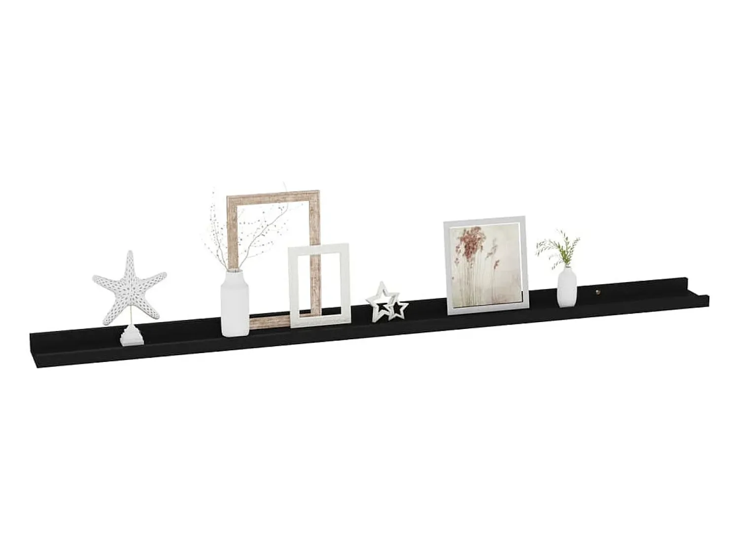 Prateleira* Prateleiras de parede 4 pcs 115x9x3 cm PT822344 Preto