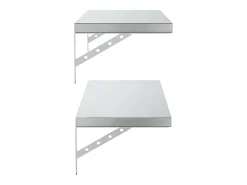 Best vidaxl Prateleiras de parede 2 pcs 75x30 cm aço inoxidável Prateado