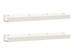 Prateleiras de parede 2 pcs 110x12x9 cm pinho maciço PT990482^ Prateleira
