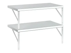 Prateleira*vidaxl Prateleiras de parede 2 pcs 75x40 cm aço inoxidável Prateado