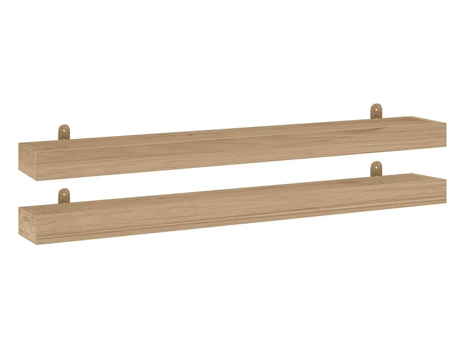 Prateleiras de parede 2 pcs 110x15x4 cm madeira de teca maciça PT121371^ Prateleira