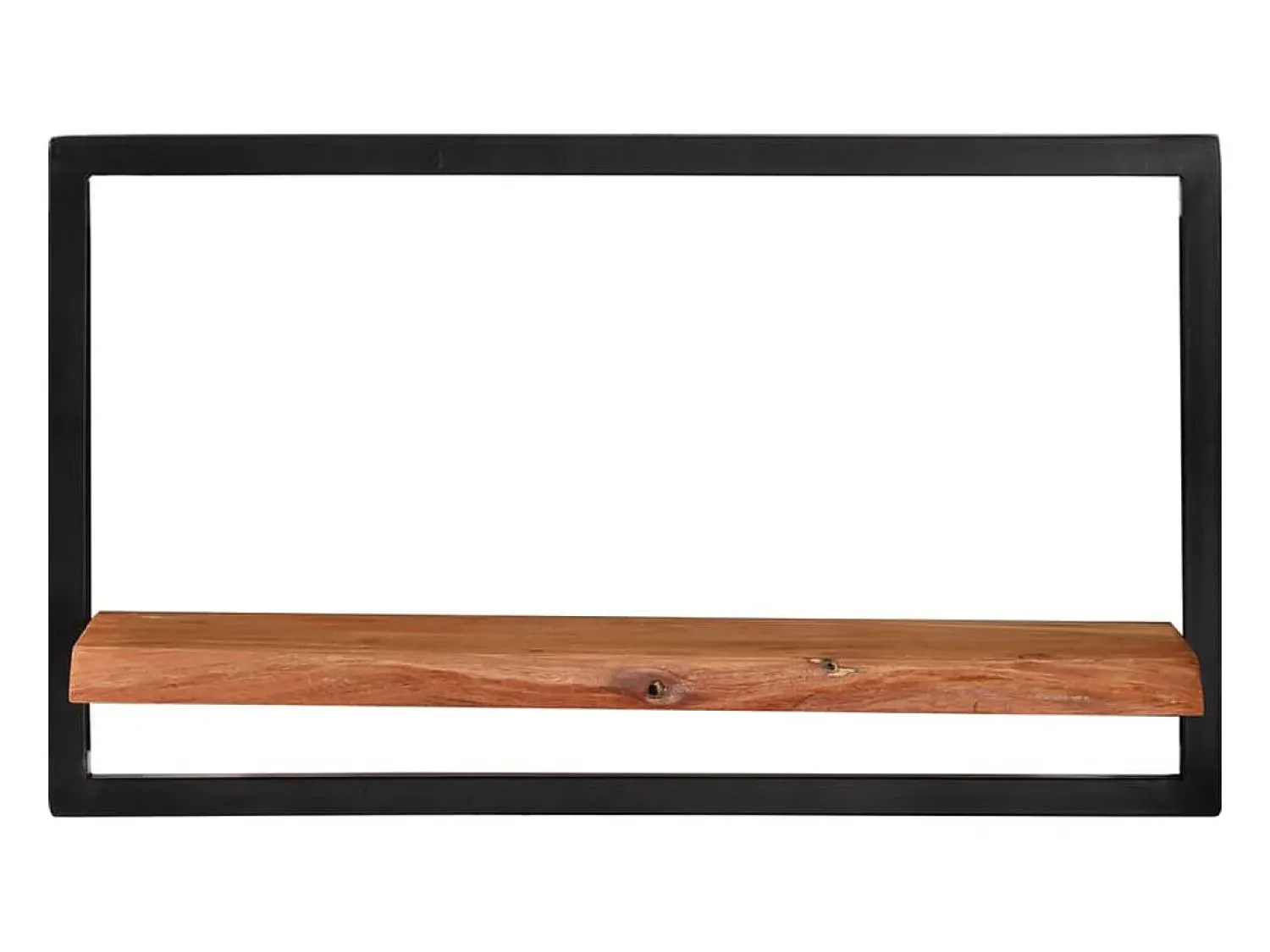 Discount vidaxl Prateleiras de parede 2 pcs 60x25x35 cm acácia maciça e aço Castanho