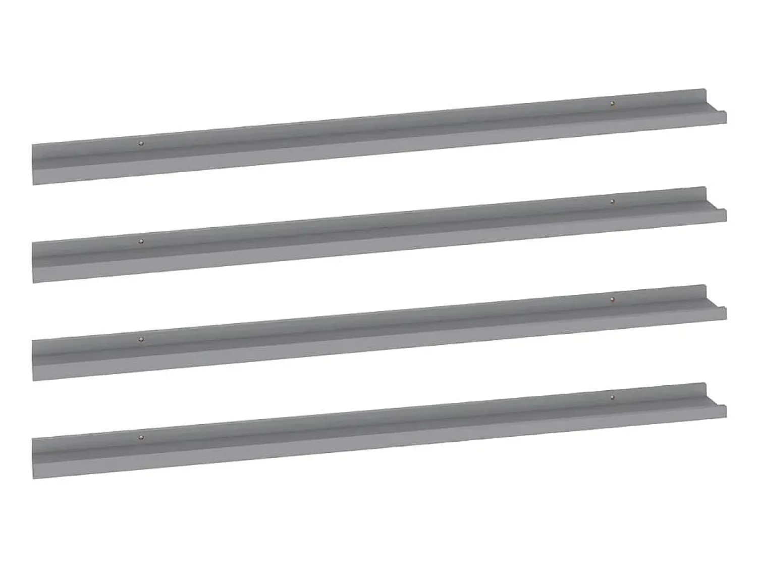 Prateleira| Prateleiras de parede 4 pcs 115x9x3 cm PT616568 Cinzento