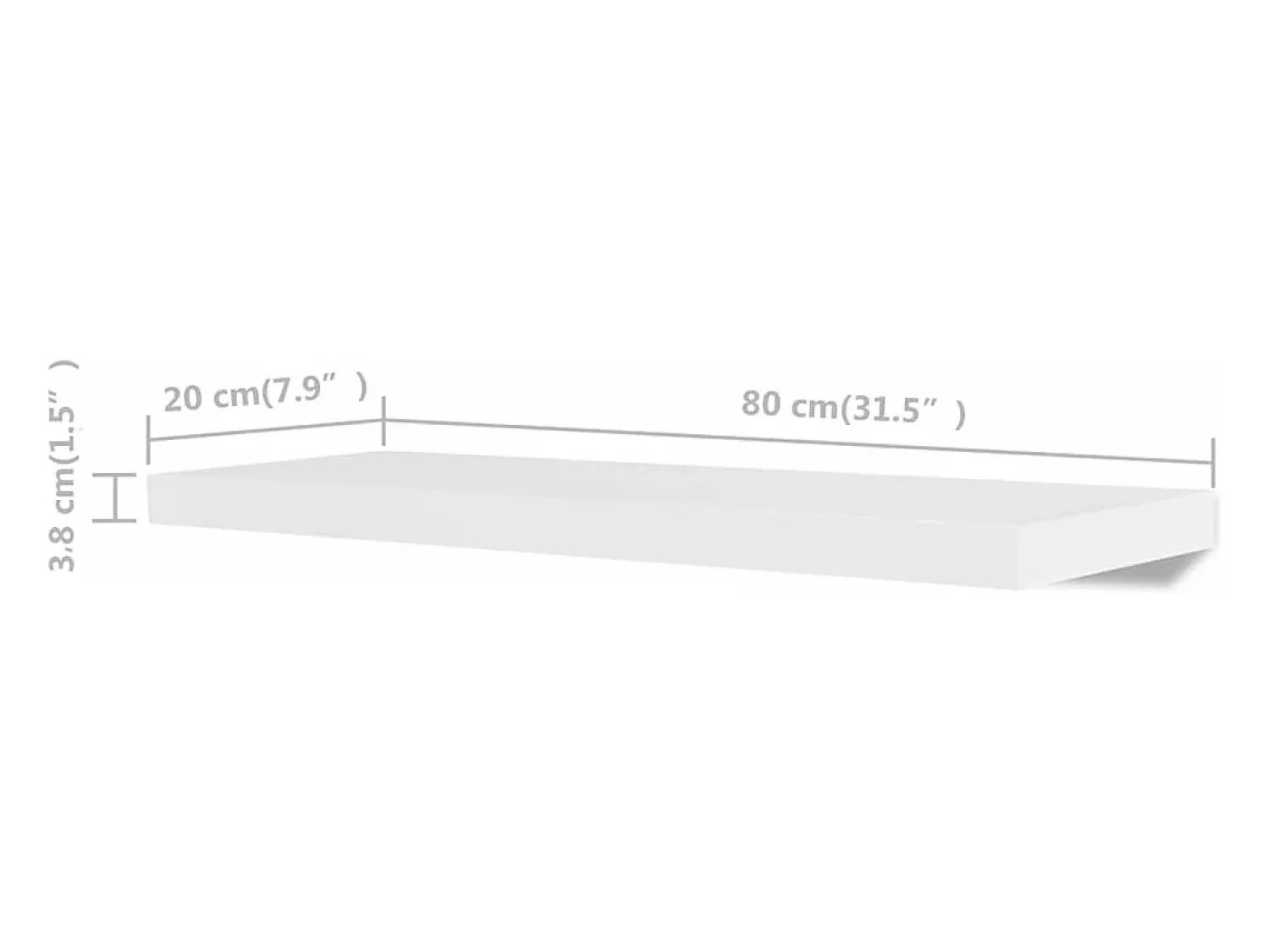Prateleira*vidaxl Prateleiras de parede 4 pcs 80 cm Branco