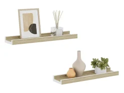 vidaxl Prateleiras de parede 2 pcs 40x9x3 cm e carvalho sonoma^ Prateleira