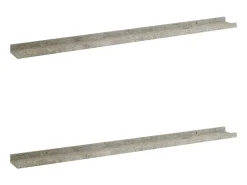 Prateleiras de parede 2 pcs 100x9x3 cm cimento PT710661^ Prateleira
