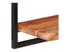Prateleira|vidaxl Prateleiras de parede 2 pcs 80x25x35 cm acácia maciça e aço Castanho