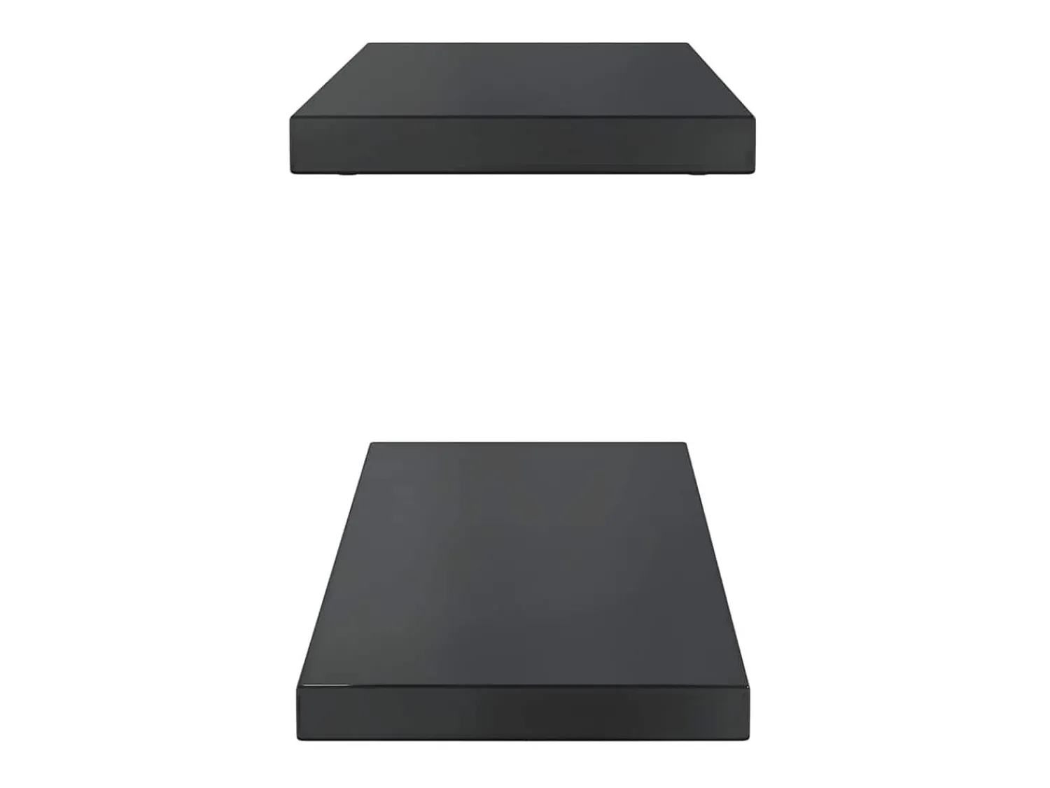 Clearance vidaxl Prateleiras de parede 2 pcs 75x23,5x3cm aço inoxidável prateado Preto