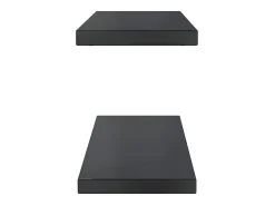 Clearance vidaxl Prateleiras de parede 2 pcs 75x23,5x3cm aço inoxidável prateado Preto