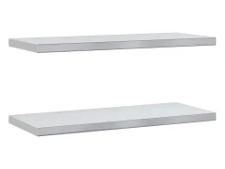 Online vidaxl Prateleiras de parede 2 pcs 75x30x3 cm aço inoxidável Prateado
