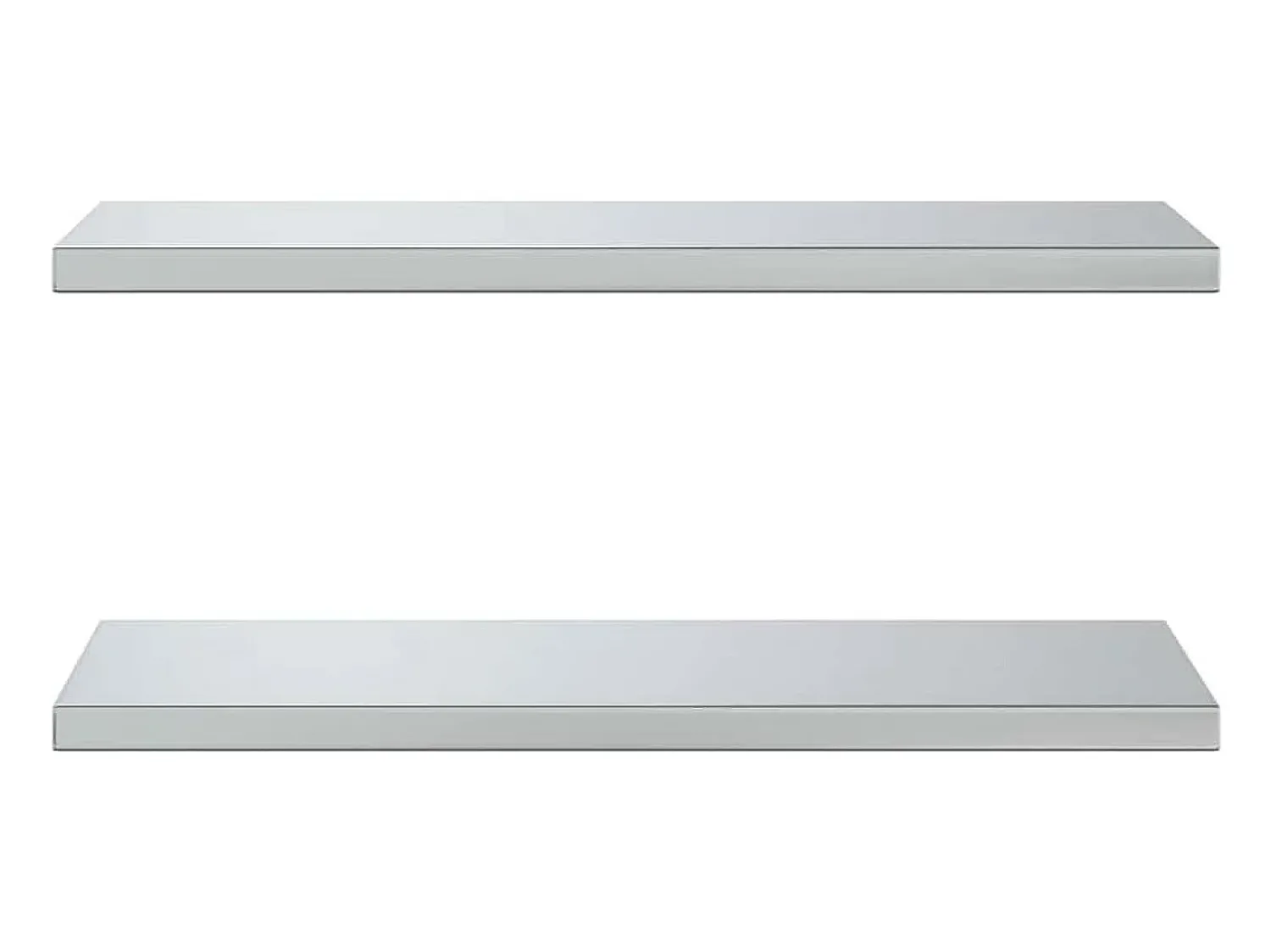 Online vidaxl Prateleiras de parede 2 pcs 75x30x3 cm aço inoxidável Prateado