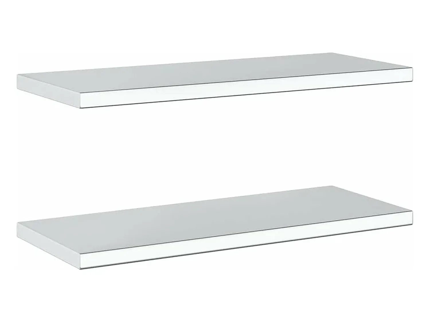 Online vidaxl Prateleiras de parede 2 pcs 75x30x3 cm aço inoxidável Prateado