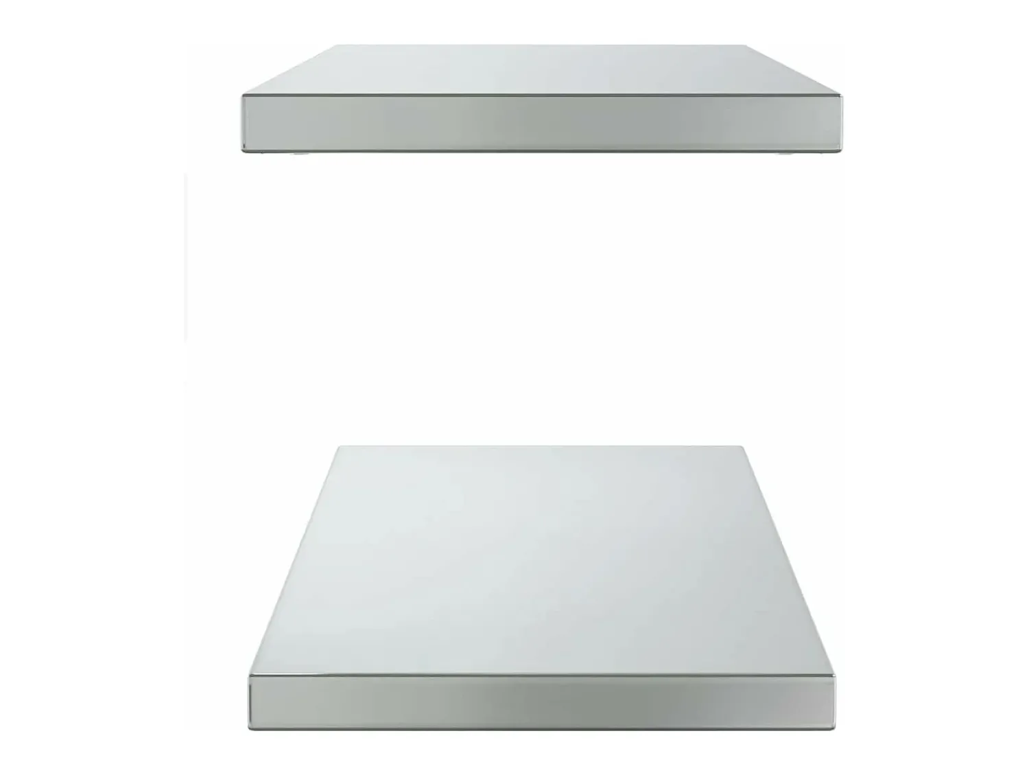 Online vidaxl Prateleiras de parede 2 pcs 75x30x3 cm aço inoxidável Prateado