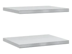 Prateleira|vidaxl Prateleiras de parede 2 pcs 50x40x3 cm aço inoxidável Prateado