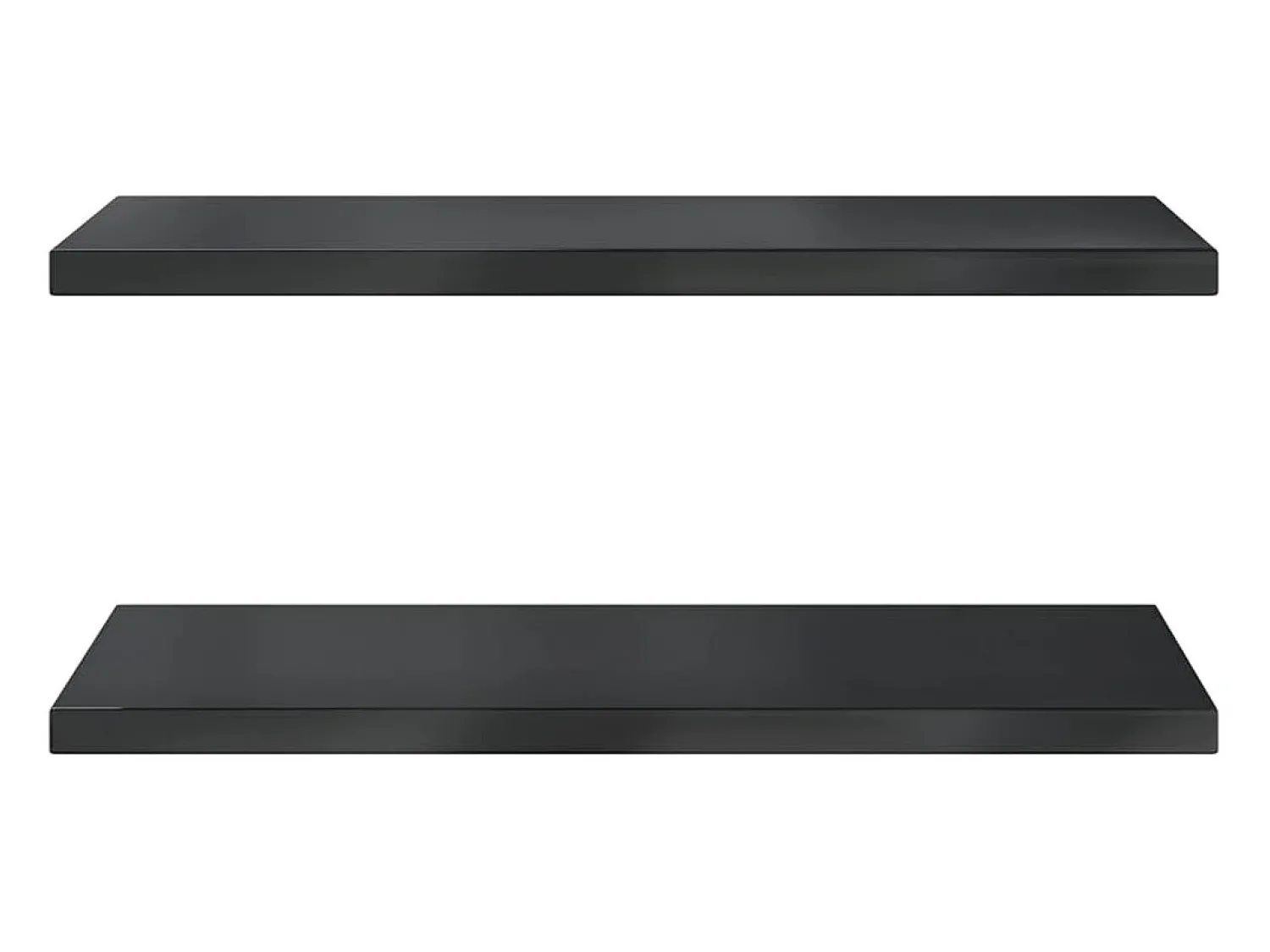 Prateleira| Prateleiras de parede 2 pcs 75x40x3 cm aço inoxidável prateado PT182686 Preto