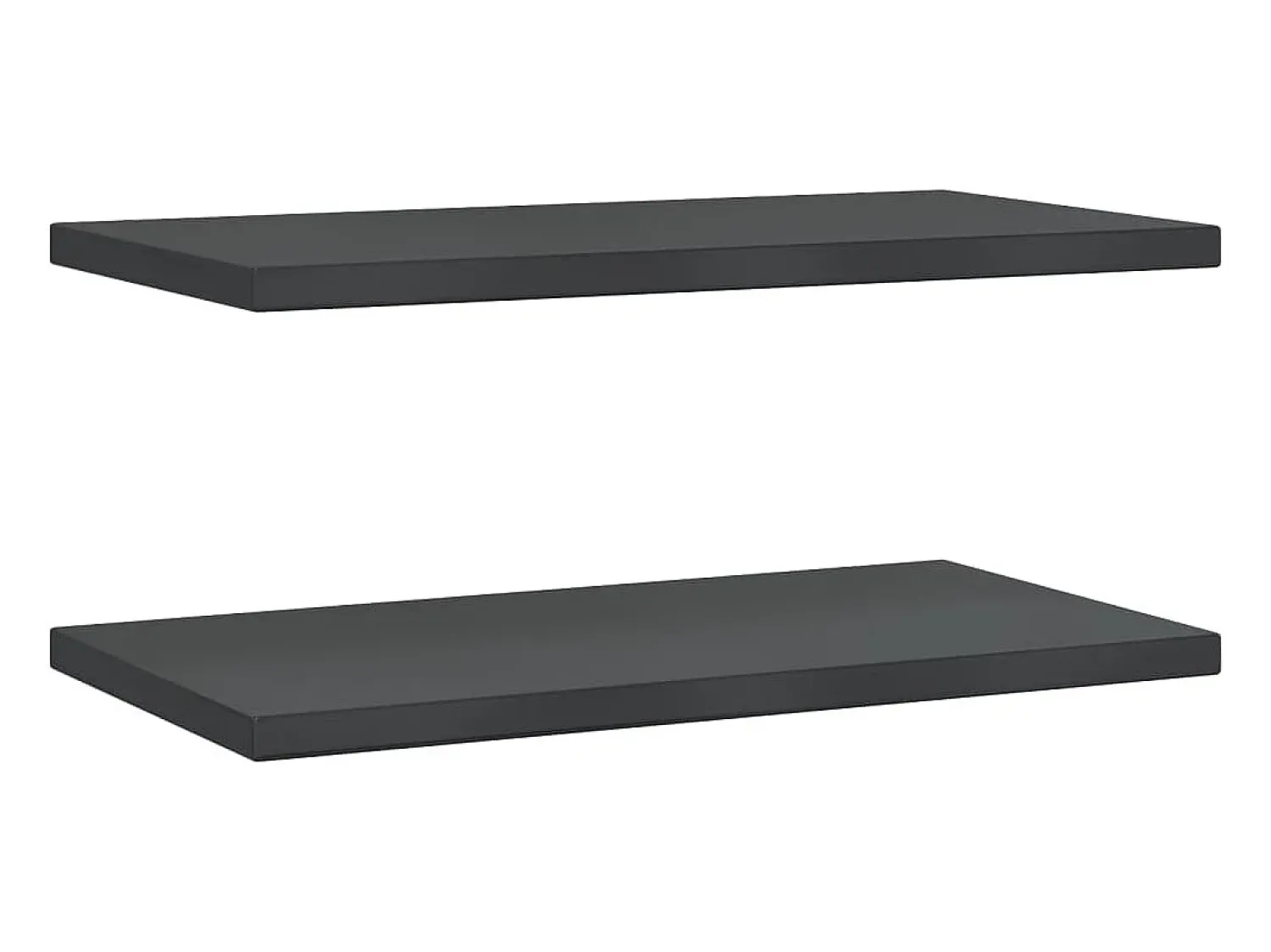 Prateleira| Prateleiras de parede 2 pcs 75x40x3 cm aço inoxidável prateado PT182686 Preto