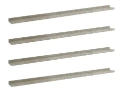 Prateleira| Prateleiras de parede 4 pcs 115x9x3 cm cimento PT418821 Cinzento